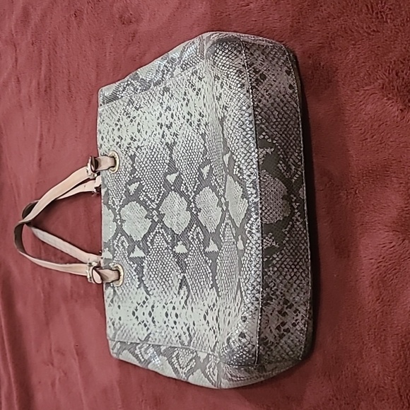 Michael Kors Python Snake Leather Hobo Tote Handbag. - Picture 3 of 10